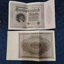 $2,000,000 German Bank Note From 1923 And 1921 UK Penny 
