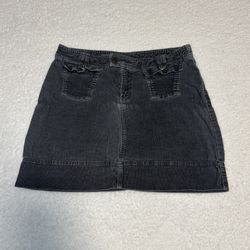 Patagonia Women Gray Corduroy High Rise Mini Skirt