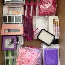 Lash Extension + Pink Cart Or Esthetician Supplies 