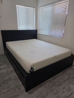 Full IKEA floor bed w/ drawers