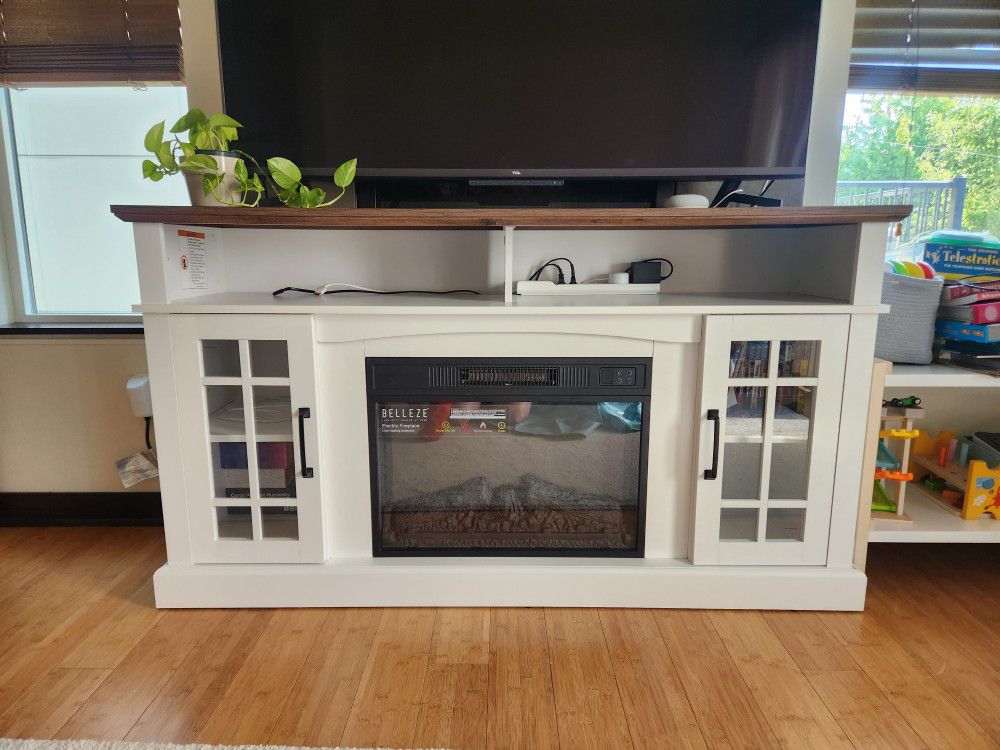 TV Stand / Entertainment Center/ Media Console With Fireplace 