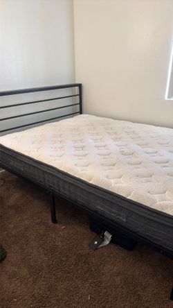Queen size mattress & bed frame