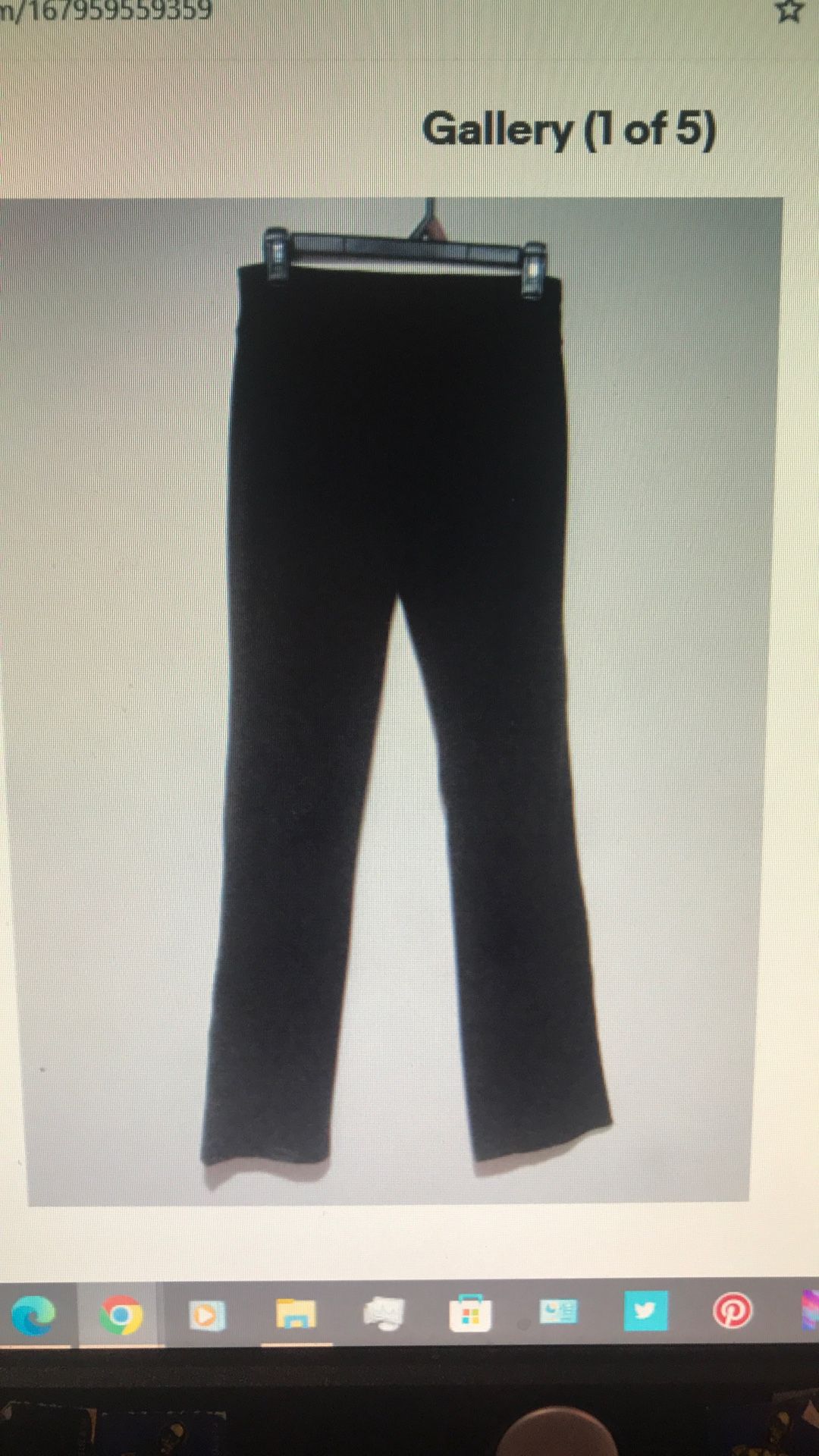 GAP Black Yoga Pants Women Size Extra Small Cropped Activewear Bottoms #RN 54023