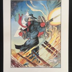 The Shadow Ablaze Signed Lithograph 173/2500 Michael Kaluta - First Team Press