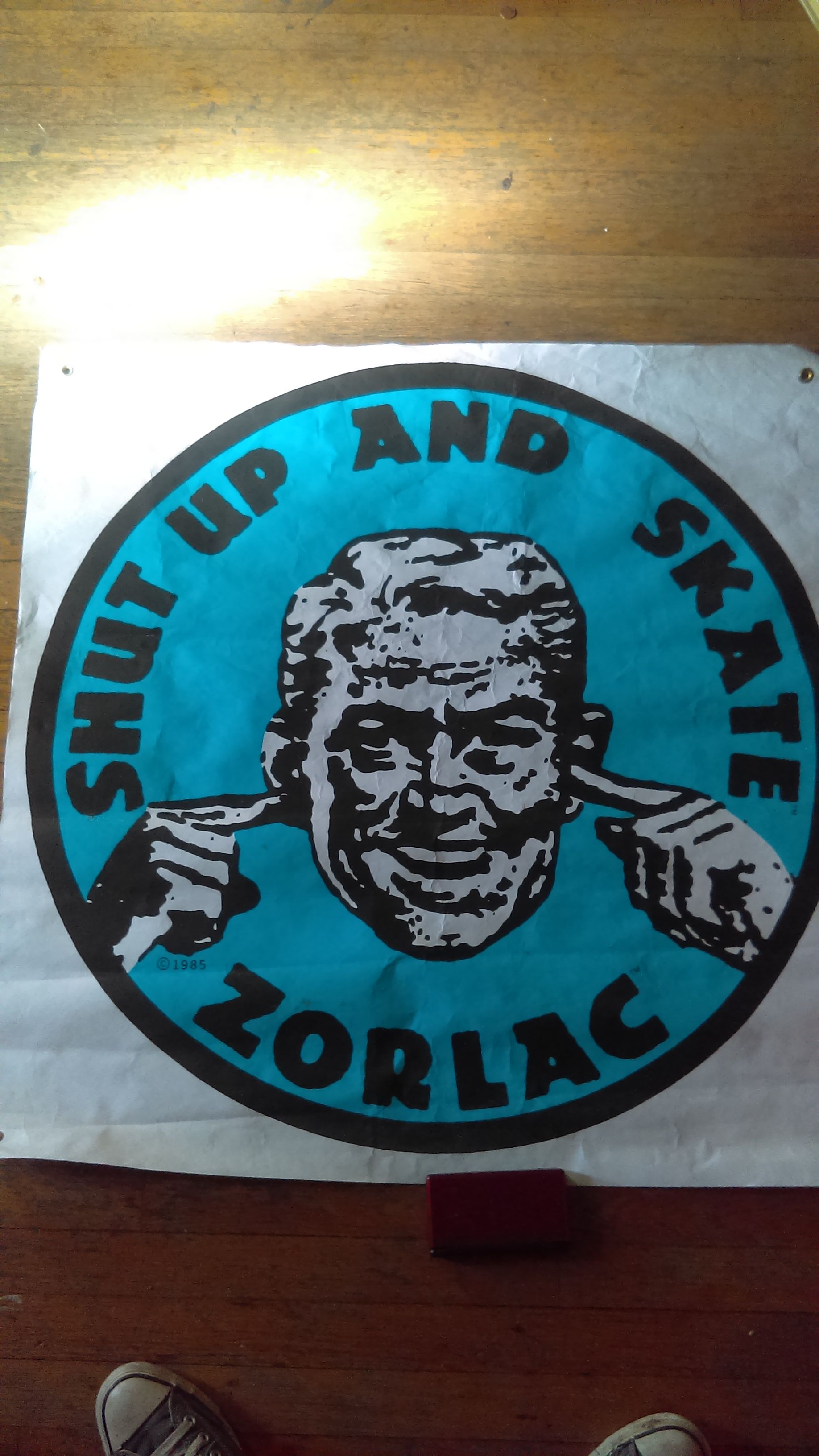 Vintage Zorlac skateboard banner 1985