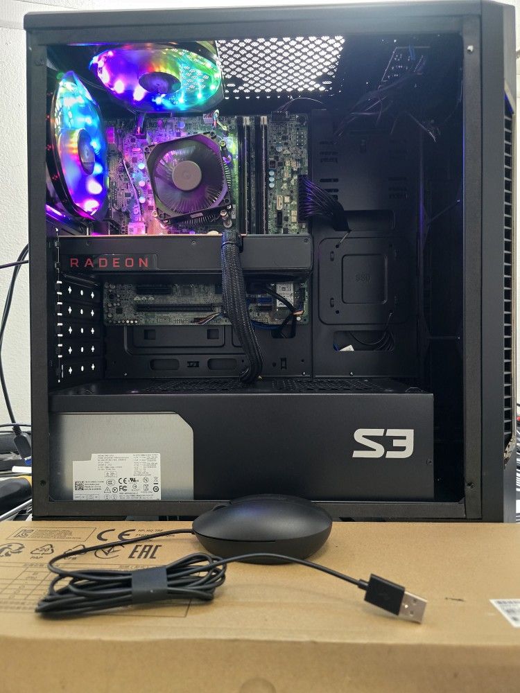 Gaming pc desktop computer intel i5-6500, rx 570, 16 gb ram, ssd, hdd, wifi, keyboard and mouse 