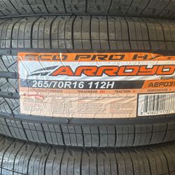 Tires .. 265/70/16 Mounted And Balanced 
