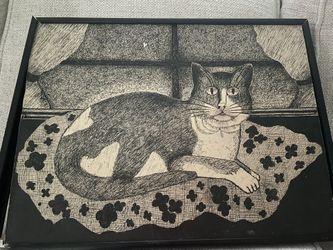 ###### Pen & Ink Kitty Cat Illustration #####