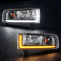 Headlights for 1 Dodge Ram 1500/1 Ram 2 HB&LB,Turn Signal,Waterproof, Long Life, Wider Output Range, Halogen blubs