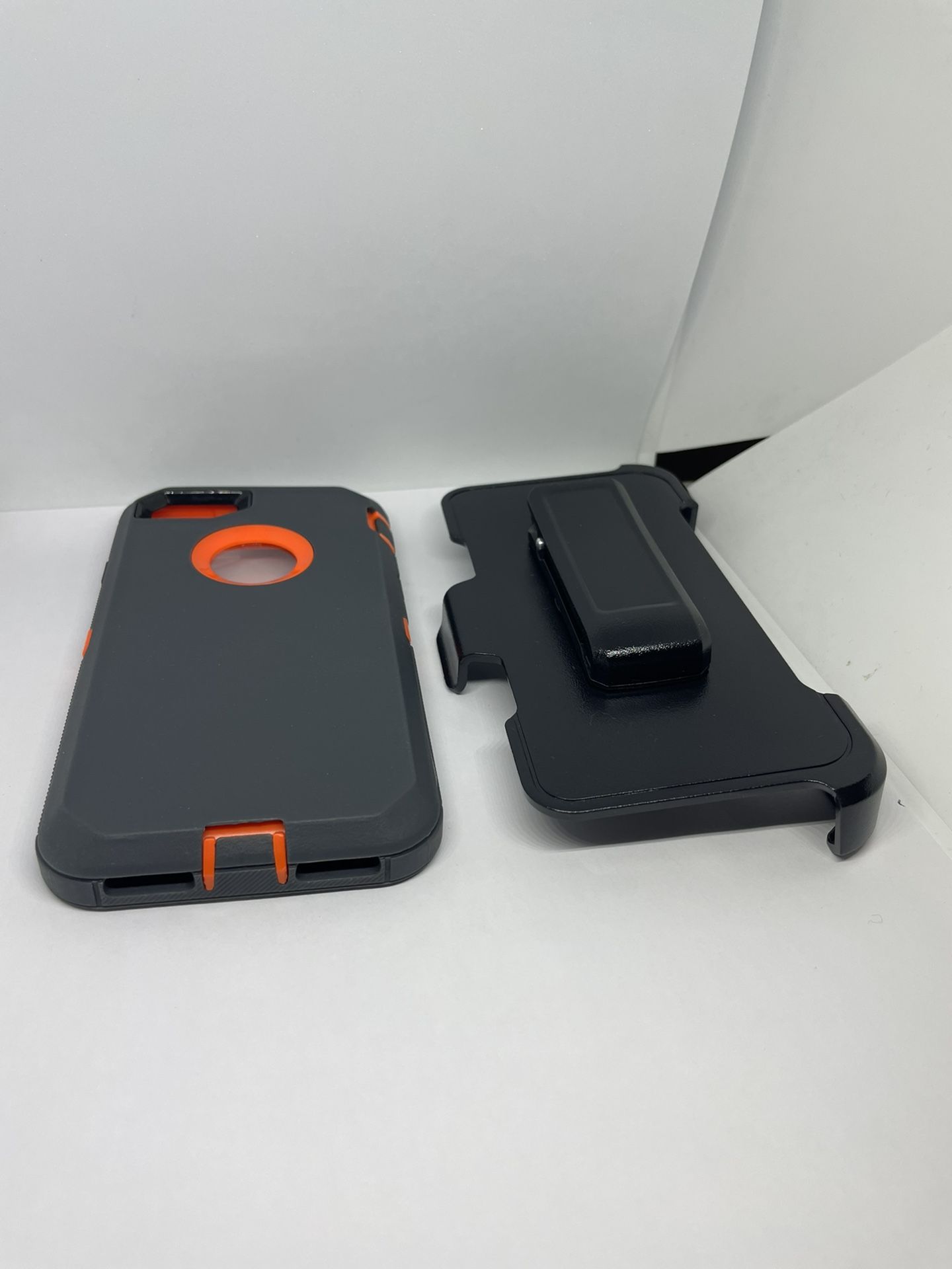 For IPhone 6, Iphone SE , IPhone 7/8 Gray With Orange Belt clip Case