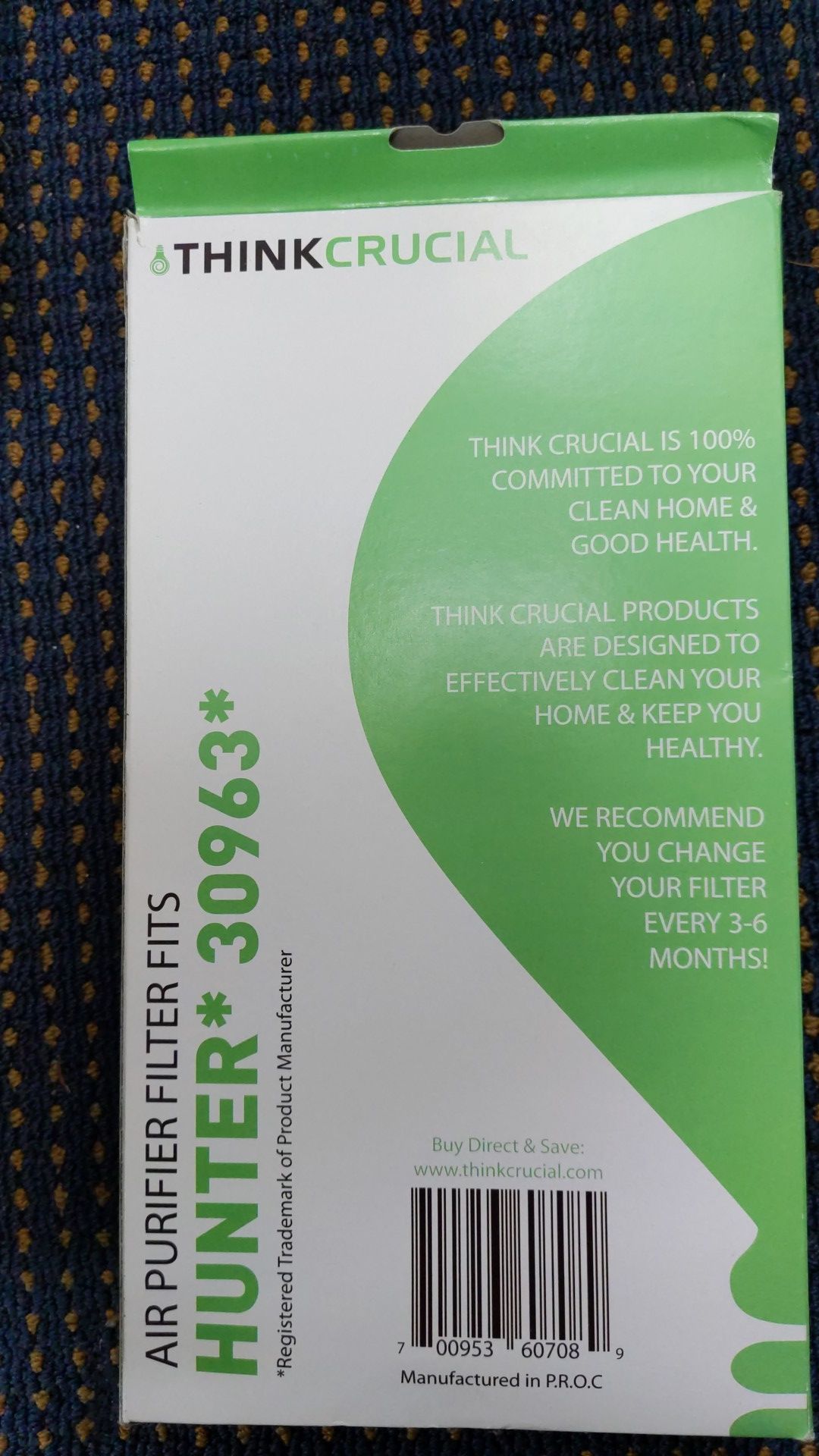 Hunter Air Purifier#30963 replacement filters