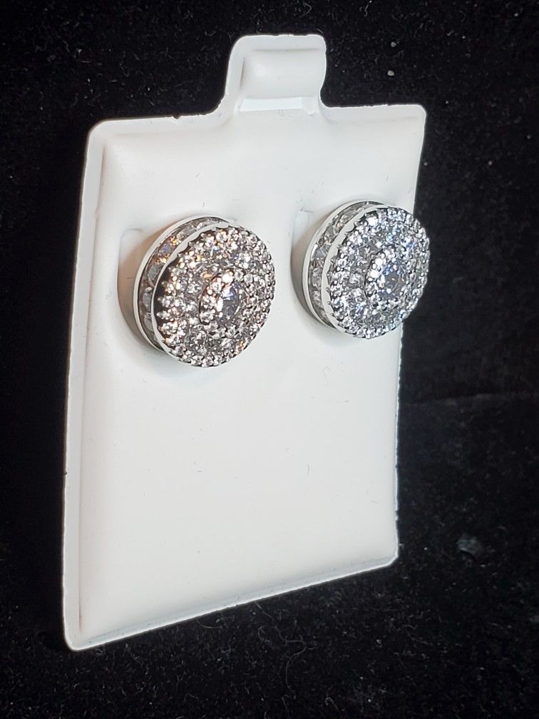 925 Silver CZ Stud Earrings