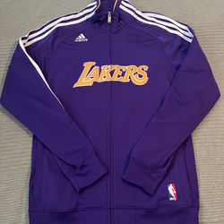 Lakers Adidas Full Zip Track Hoodie  Size Small