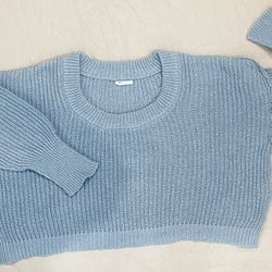 Blue Knitted Sweater 