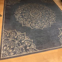 Outdoor/indoor rug 8 X 10', made in Turkey, retail over $20”