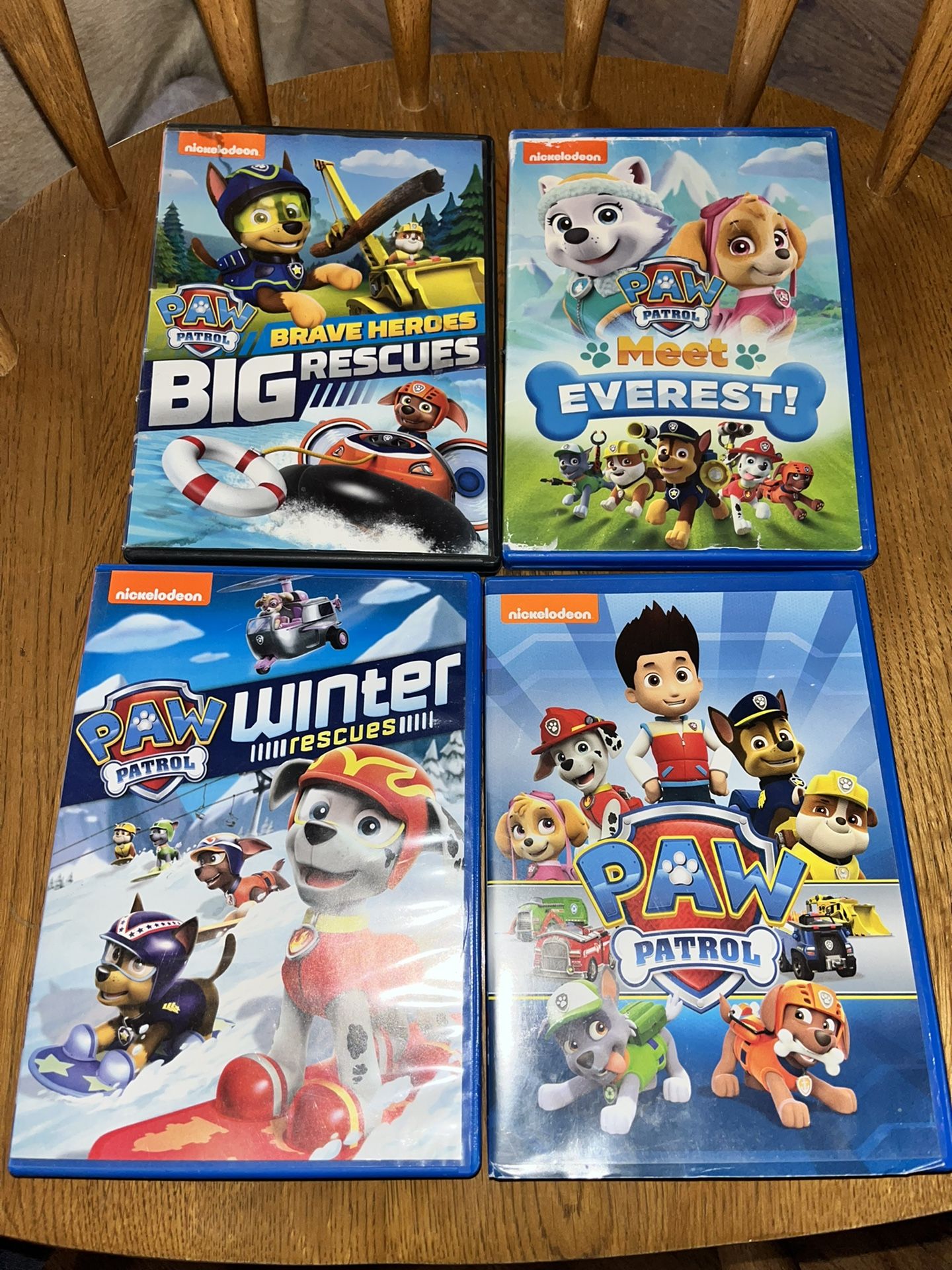 4 Paw Patrol DVDs