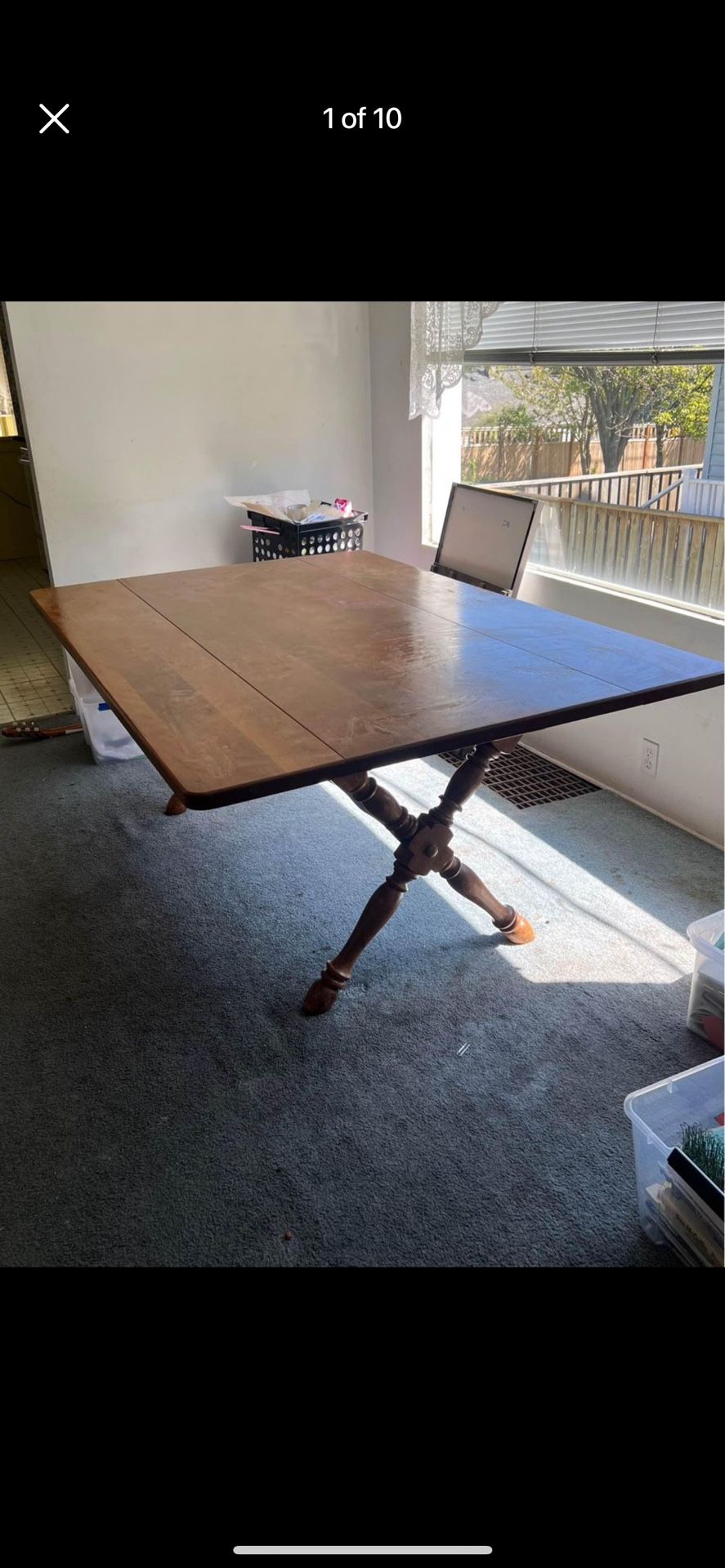 Antique Maple Dining Set W/ 6 Chairs 