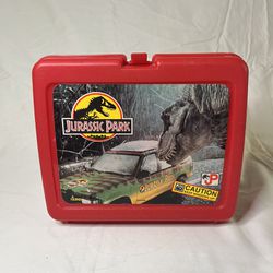 1990s Jurassic Park Lunch Box RED 