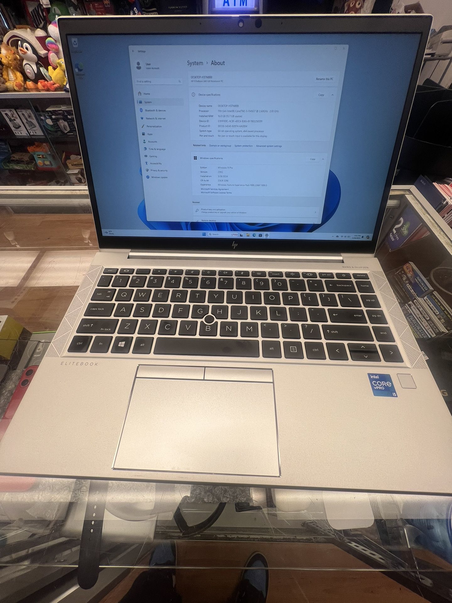 Hp Elite book Laptop  Notebook Pc 840 G8 With Warranty 512gb SSD 16gb Ram Windows 11 Pro I5 Processor 