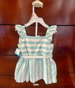 Carters blue stripped dress toddler size 12 months