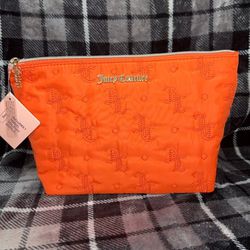 Juicy Couture Orange Make Up Bag New