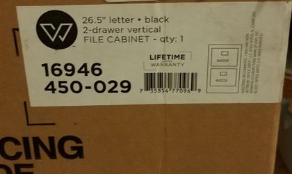 WorkPro 2-Drawer Vertical File Cabinet Black