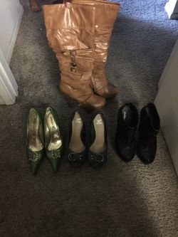 Woman's boots and heels