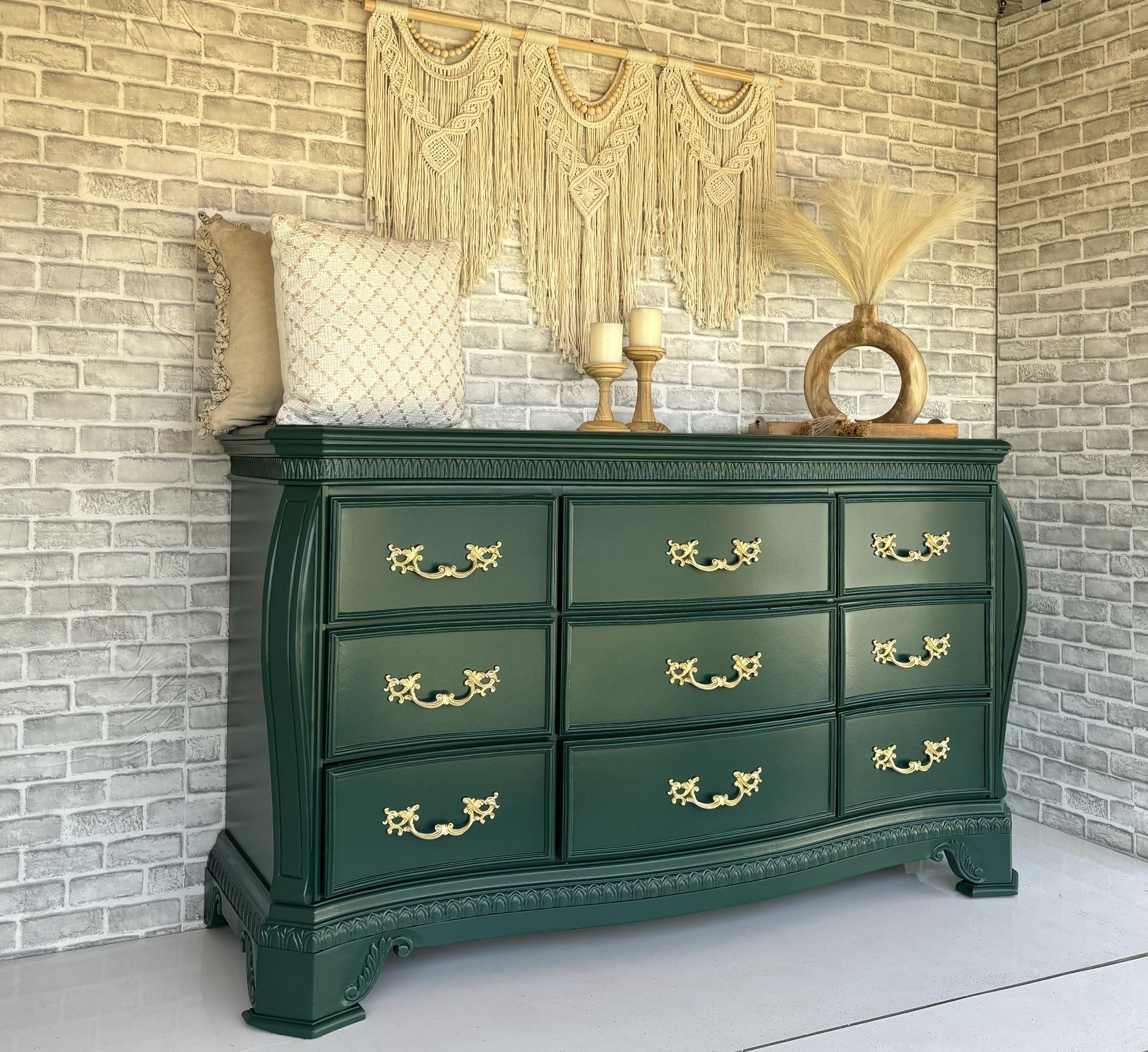 Emerald Green Dresser - Sideboard - Buffet - Entertainment Center - Credenza - TV Console