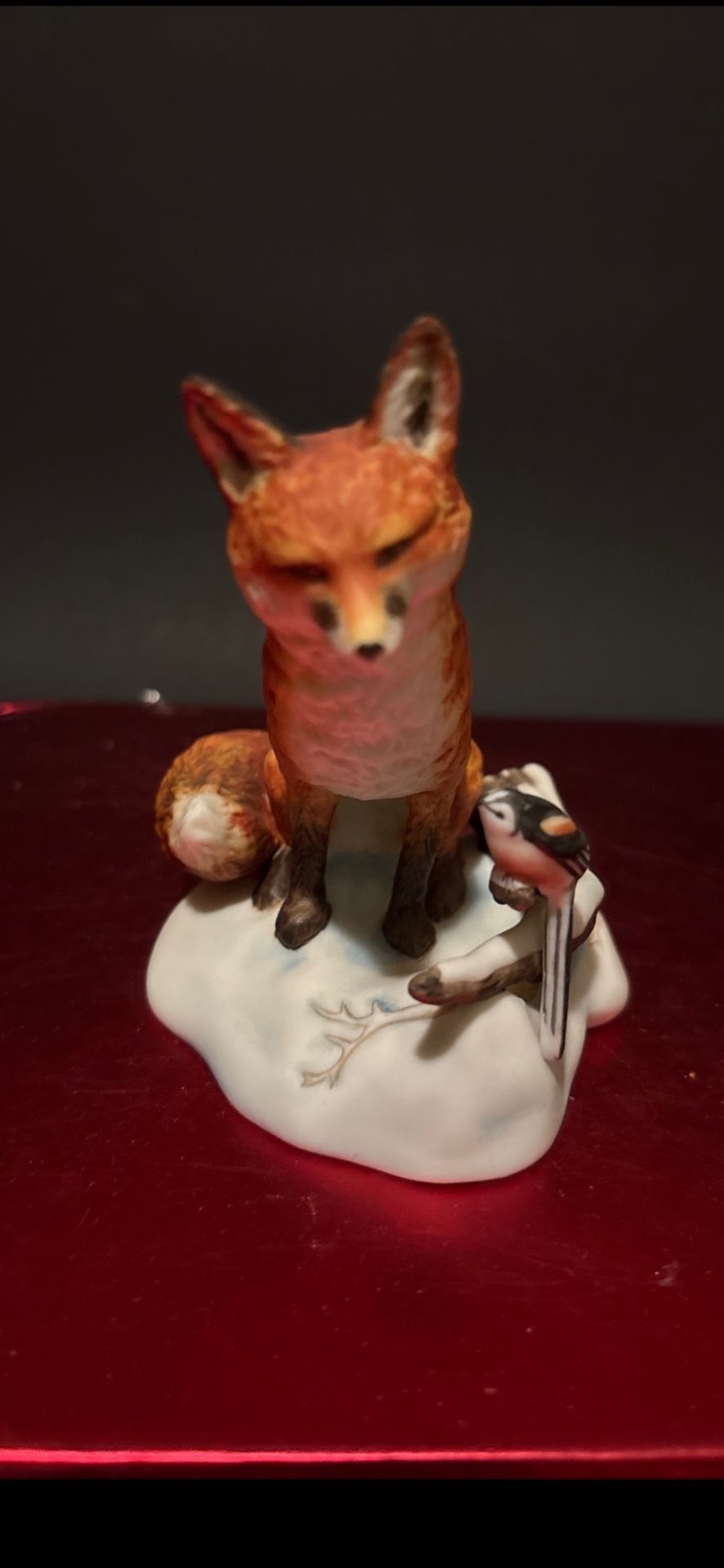 Red Fox Porcelain Figurine Vintage.