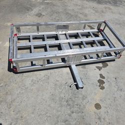 Trailer hitch cargo basket / rack