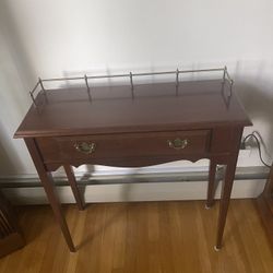 “Hitchcock” Vintage Narrow Console Table w/ drawer