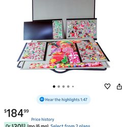 NEW IN BOX  jigthings – Jigsort 1500 – Jigsaw Puzzle Board with Carry Case for Puzzles up to 35.5" x 25.5". Saves and Stores Most 1500 Piece Puzzles