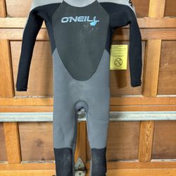 O’Neil Youth Wetsuit Size 10. 4/3 Mil Suit With Back Zip. 