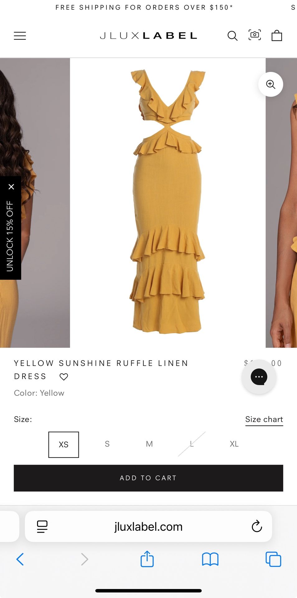 YELLOW SUNSHINE RUFFLE LINEN DRESS