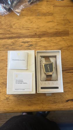 VANNA Nebula Asymmetric Watch – 23K Gold Plated with Mirror Dial (Like New)