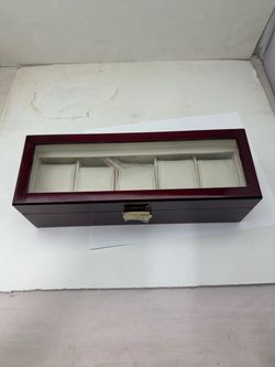 6-Slot Wooden Watch Display Box