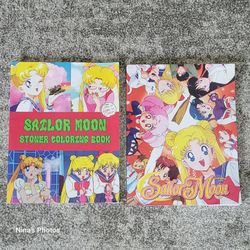 2 Anime Sailor Moon Coloring Book Stoner 420 Bundle Adult Rare Collectible 
