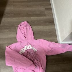 Pink spider hoodie og