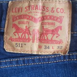 Mens 511 Levi's 34x32 Worn Once!