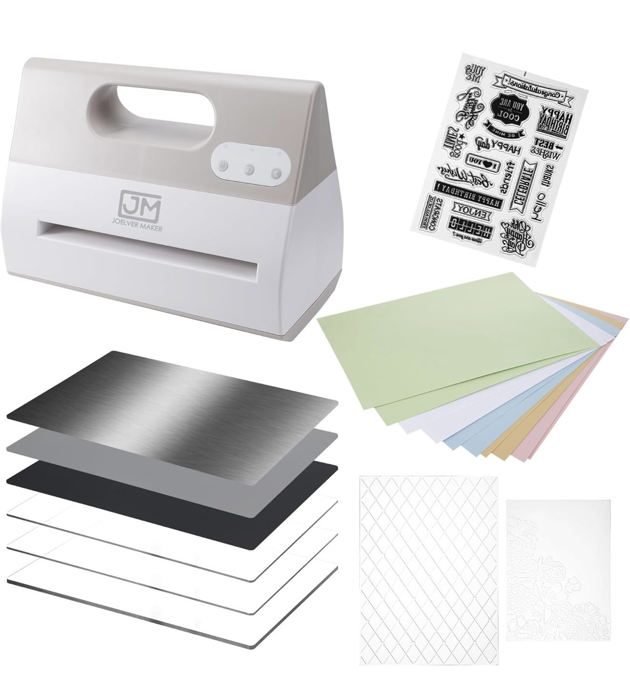 Electric A4 Die Cutting & Embossing Machine for Arts & Crafts, Scrapbooking & Cardmaking,9” Opening (Grey)