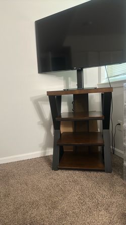 TV Stand with Integrated Mount and Shelves