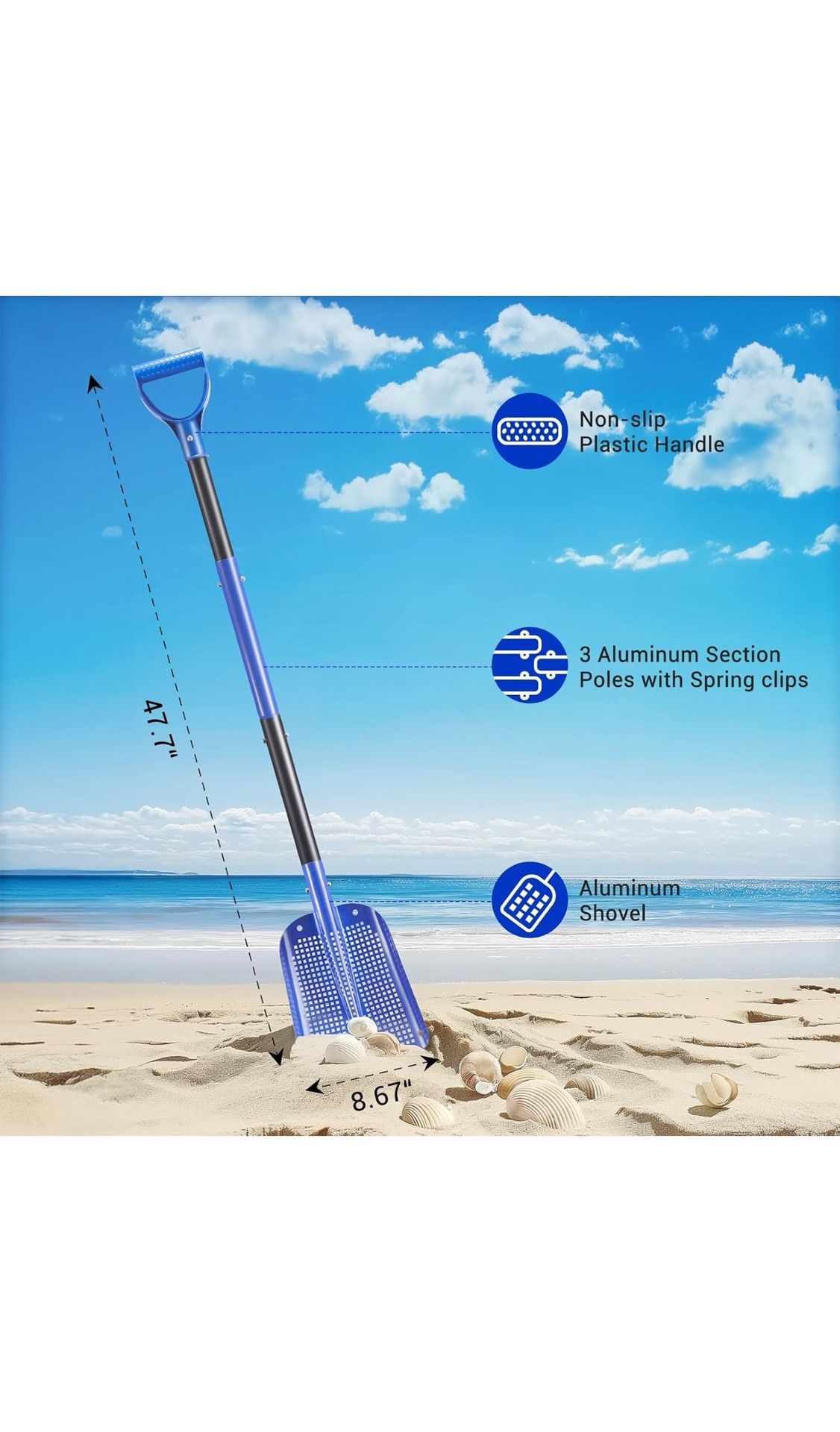 Aluminum Digger Sifter Shovel *Brand New*