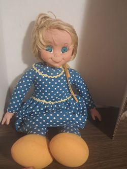 Vintage  1960's mis Beasley pull string Talking Doll  no glasses works Great
