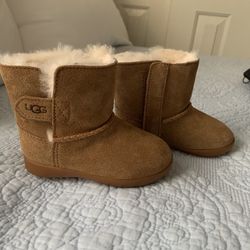 Tan/Brown Velcro Toddler Ugg Boots 