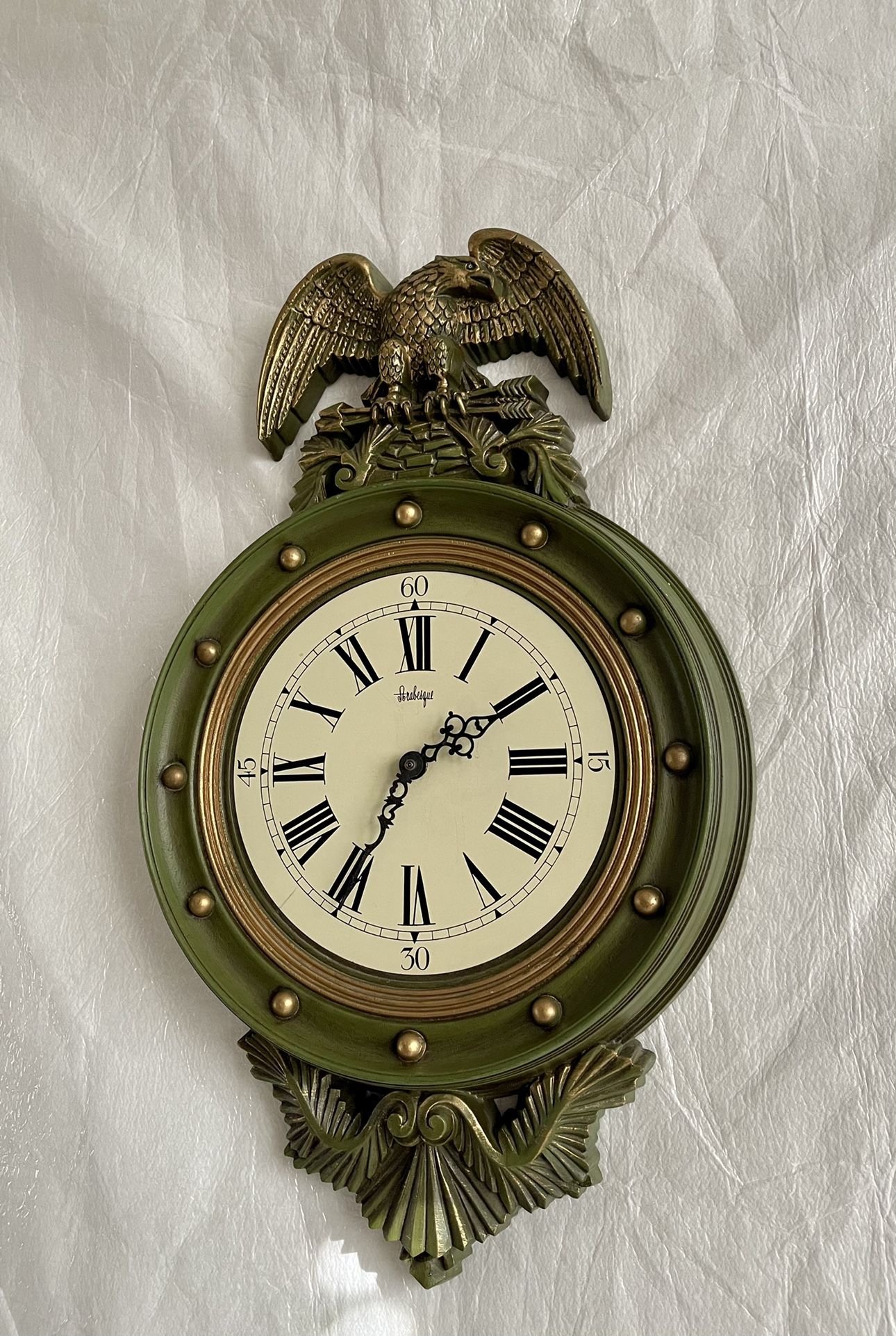 Eagle Federal Style Wall Clock 1960’s 21”