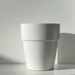 Glazed Ceramic Plant Pot/ Plant Planter/ Flower Pot Patio Garden White