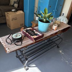 Wood coffee table