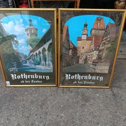 Vintage Framed German Posters(2)