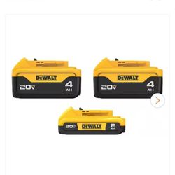 DeWalt Battery Kit, Includes Three Batteries: 4Ah (2) And 2Ah