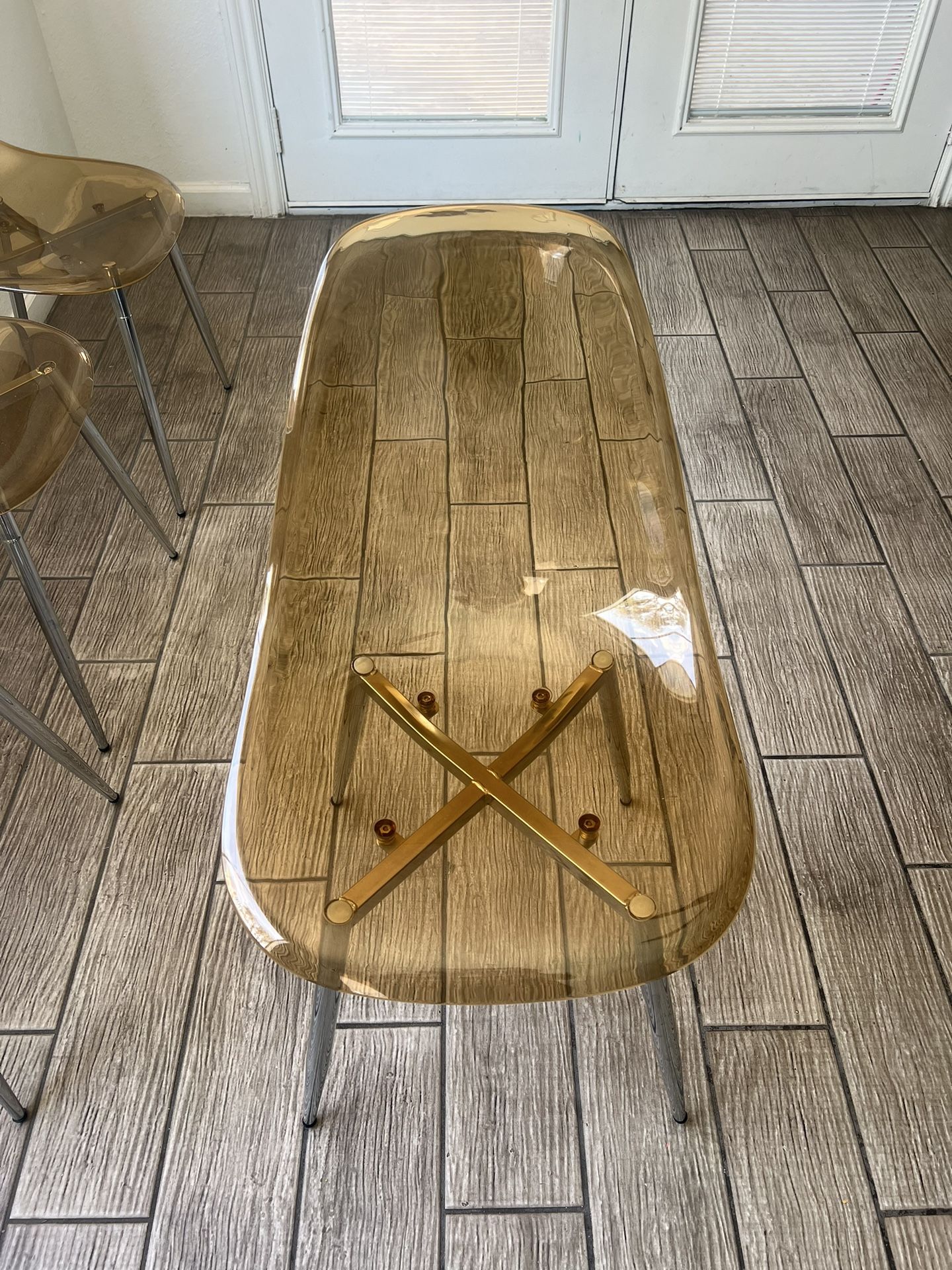 Metal/Plastic Chairs Set of 4